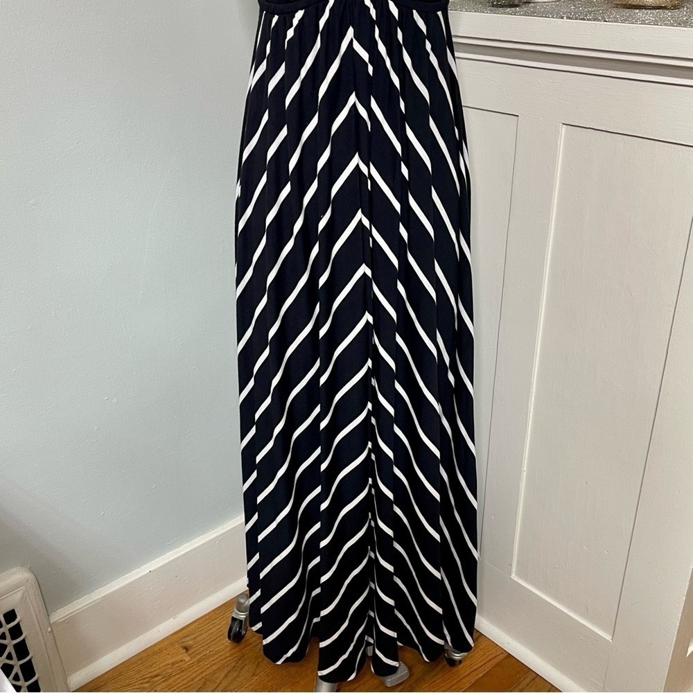 Soma Striped Maxi Dress Black & White Sundress Size Small - Picture 4 of 9